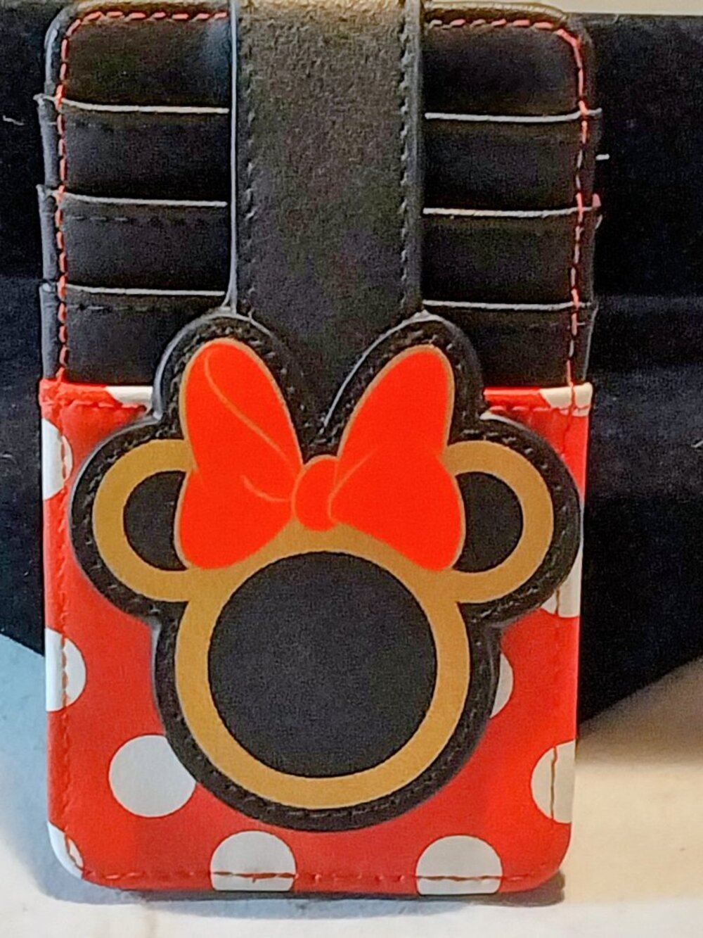 Slim Card Wallet, ID Holder, 4 Card Holder Minnie Mouse Disney Park Merchandise